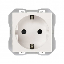 Base de enchufe Schuko emborn. Rapido 20000472-090 SIMON 270 Blanco