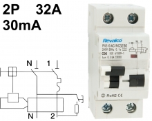 Interruptor diferencial Combinado de dos mdulos RV310 - Sens. 30mA - Ints. 32A