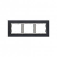 ref. 82937-38 | Marco Simon 82 con 3 elementos nature inoxidable negro