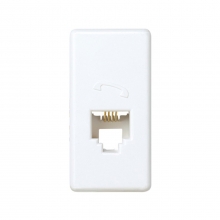 ref. 27480-34 | Toma telefono Simon 27 con 4 conexiones estrechos blanco nieve
