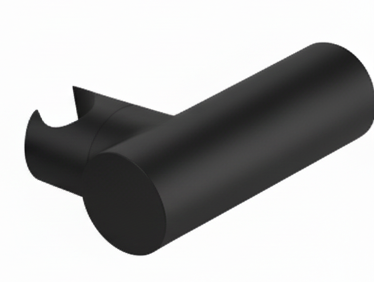 Soporte articulado cil�ndrico Ducha ABS Negro mate B17NM Griferias Borras