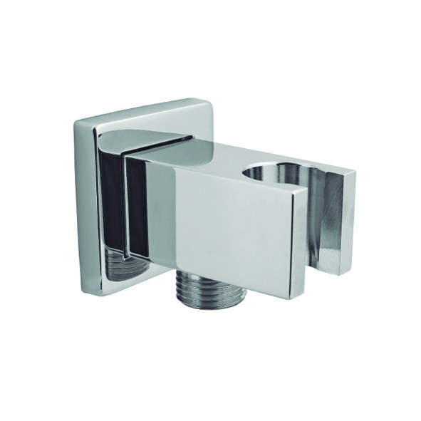Soporte con toma cuadrado Ducha lat�n cromado B3066C Griferias Borras