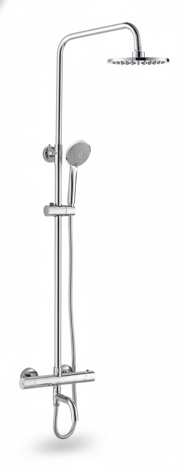 Termost�tica ba�o-ducha columna 3V. THERM-BO telesc. Roc. Red. 250mm INOX cromado DFW1447C Griferias Borras