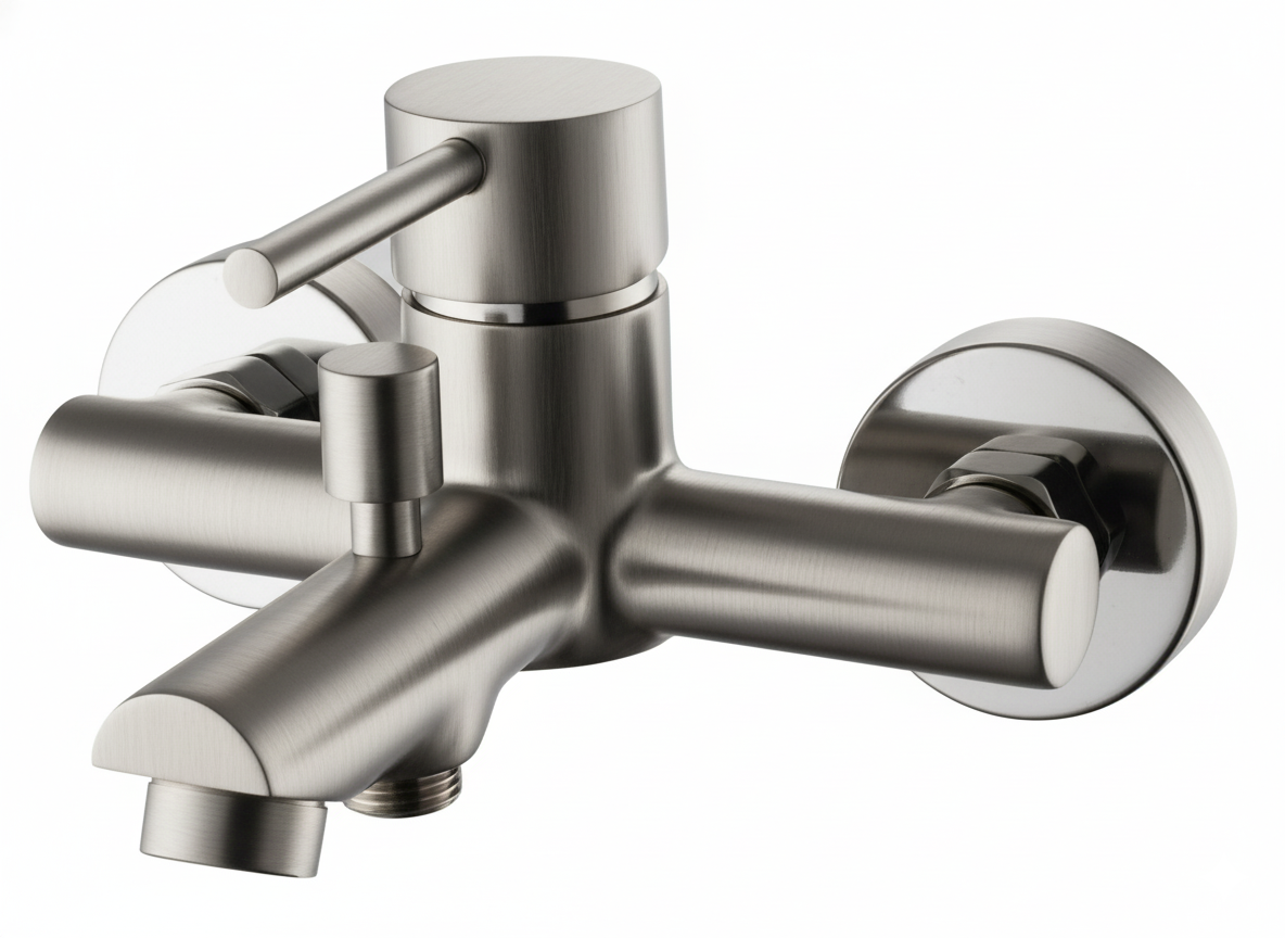 Monomando ba�o-ducha Evolution  Acero inoxidable EVO0463SS Griferias Borras