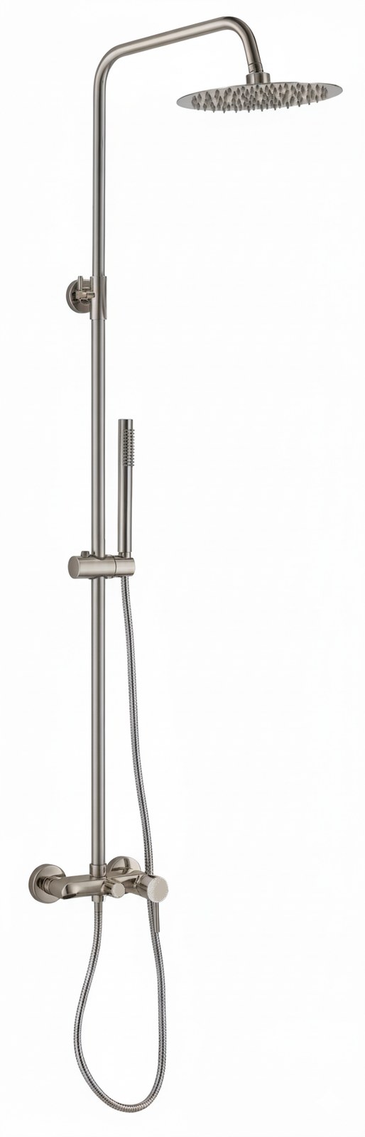 Monomando ba�o-ducha columna 3V. Evolution telesc. Roc. Red. 250mm INOX Acero inoxidable EVO1793SS Griferias Borras