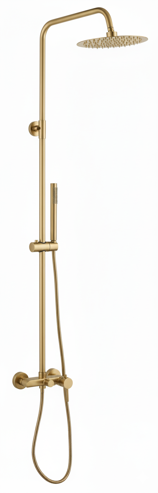 Monomando ba�o-ducha columna 3V. Evolution telesc. Roc. Red. 250mm INOX Dorado cepillado EVO1793TG Griferias Borras