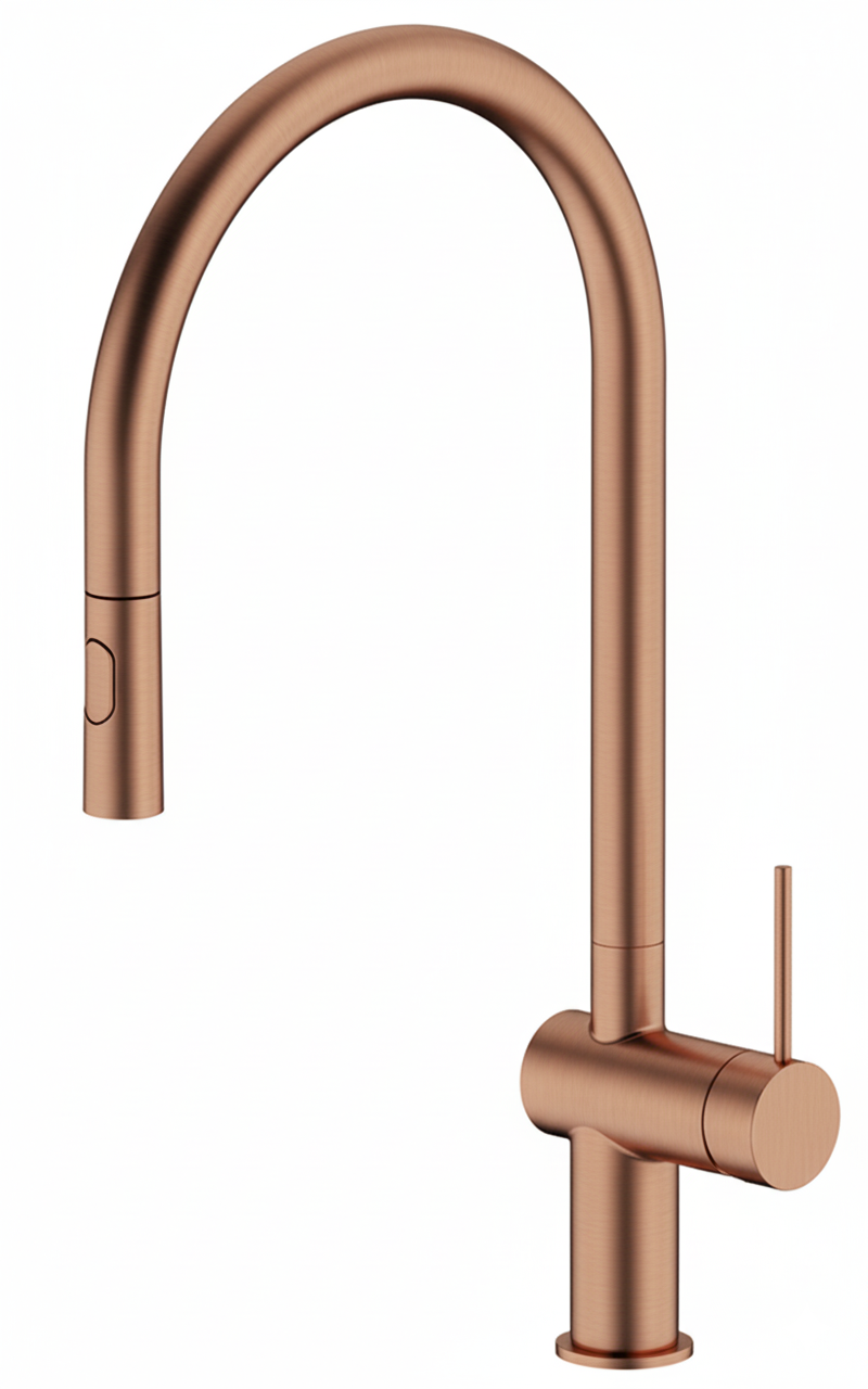 Monomando  Fregadero Cocina ca�o extra�ble Cobre Cepillado EVO2301CU Griferias Borras