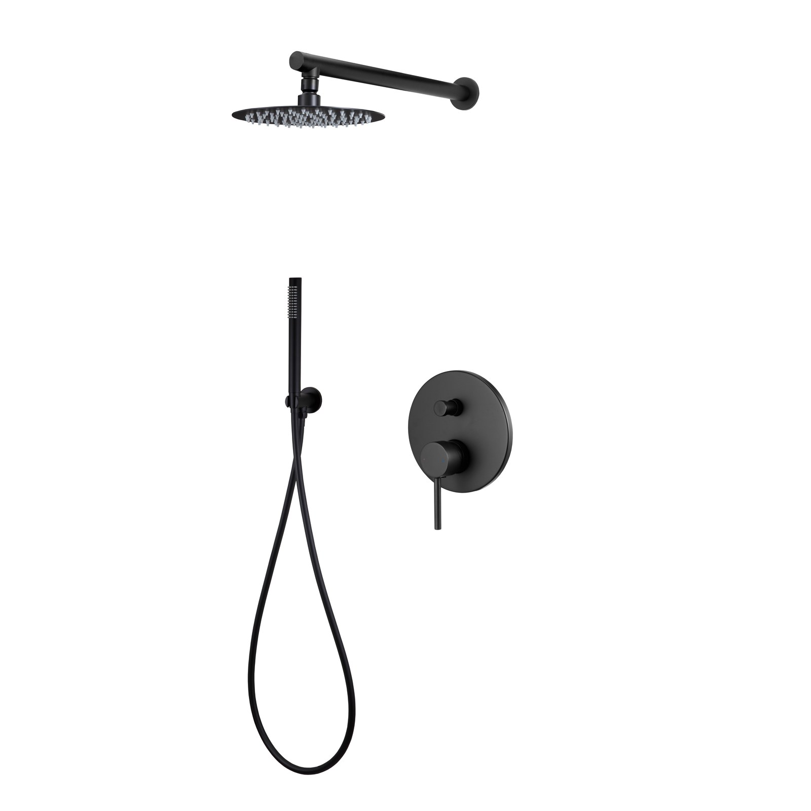 Monomando ducha empotrado Evolution 2V. Negro mate EVO309NM Griferias Borras