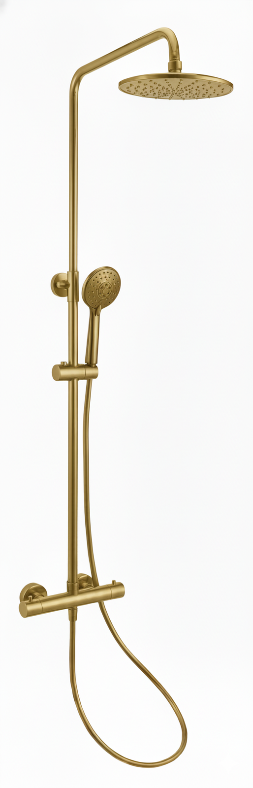 Termost�tica ducha columna 2V. THERM-BO telesc. Roc. Red.400mm INOX Dorado cepillado EVO557-4TG Griferias Borras