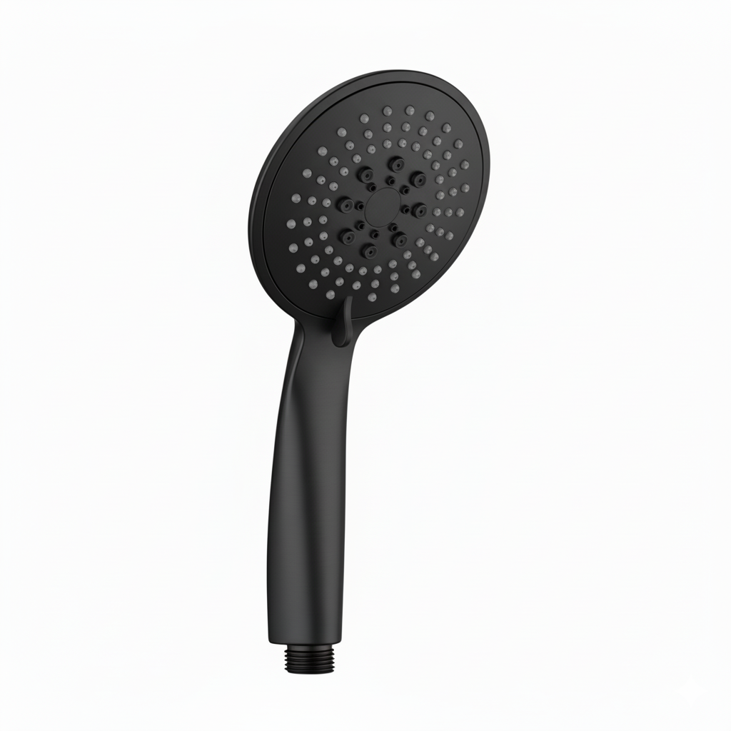 Mango  5 funciones Ducha ABS Negro mate HS05NM Griferias Borras