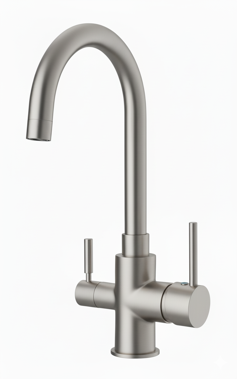Monomando  Fregadero Cocina Osmosis curvo Acero inoxidable M2065SS Griferias Borras