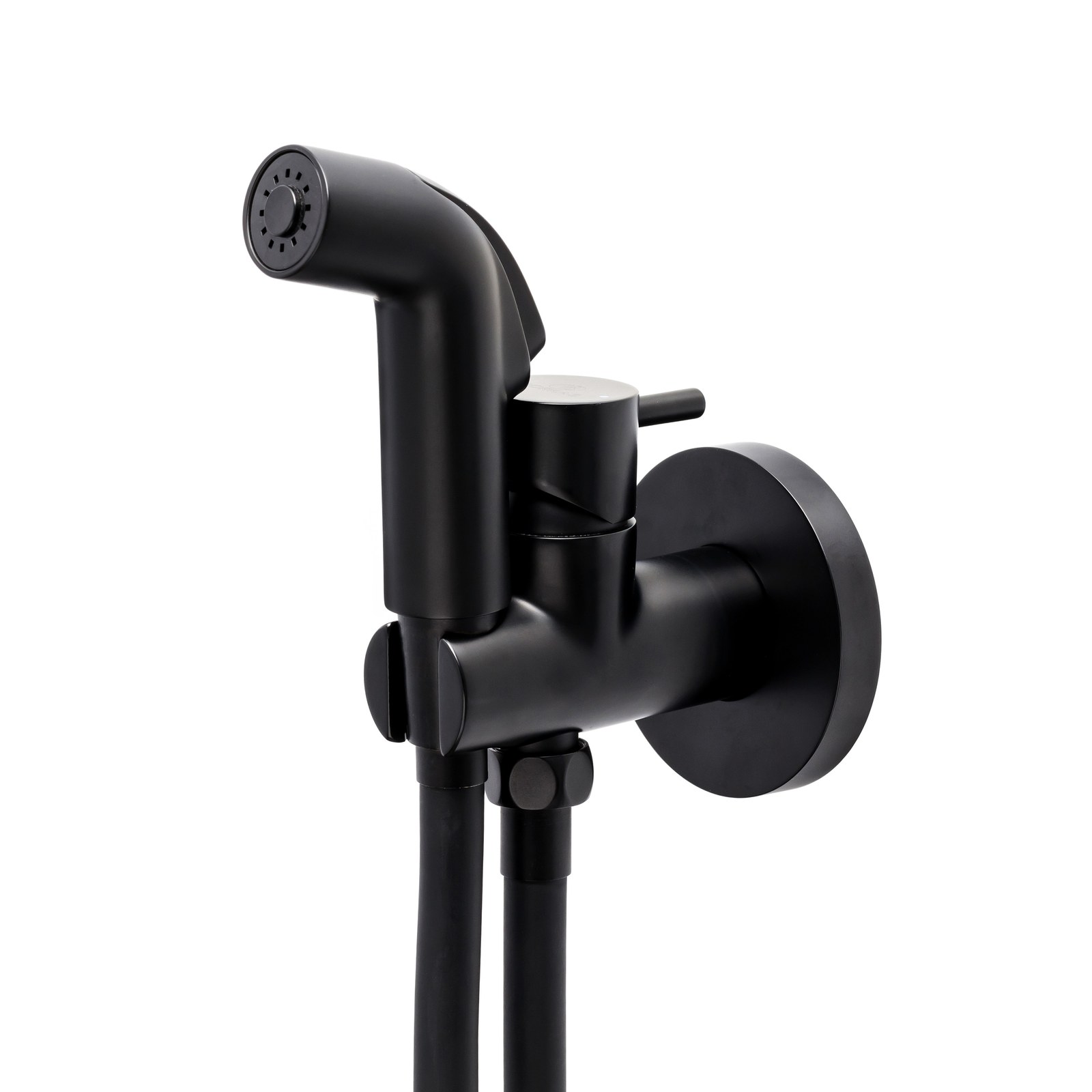 Monomando higi�nico empotrado Shataff mezclador mango ABS Negro mate M2323NM Griferias Borras