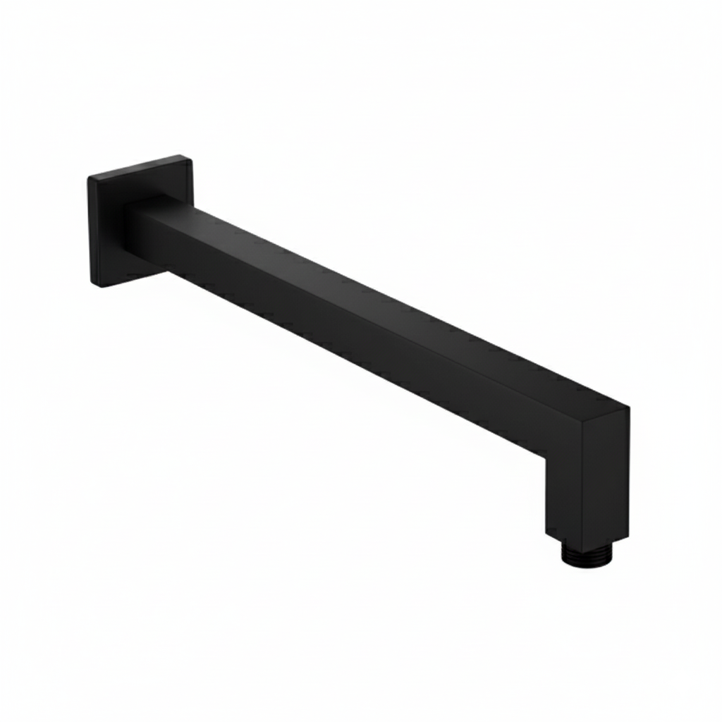 Brazo pared 40cmts Ducha cuadrado Negro mate SA03NM Griferias Borras