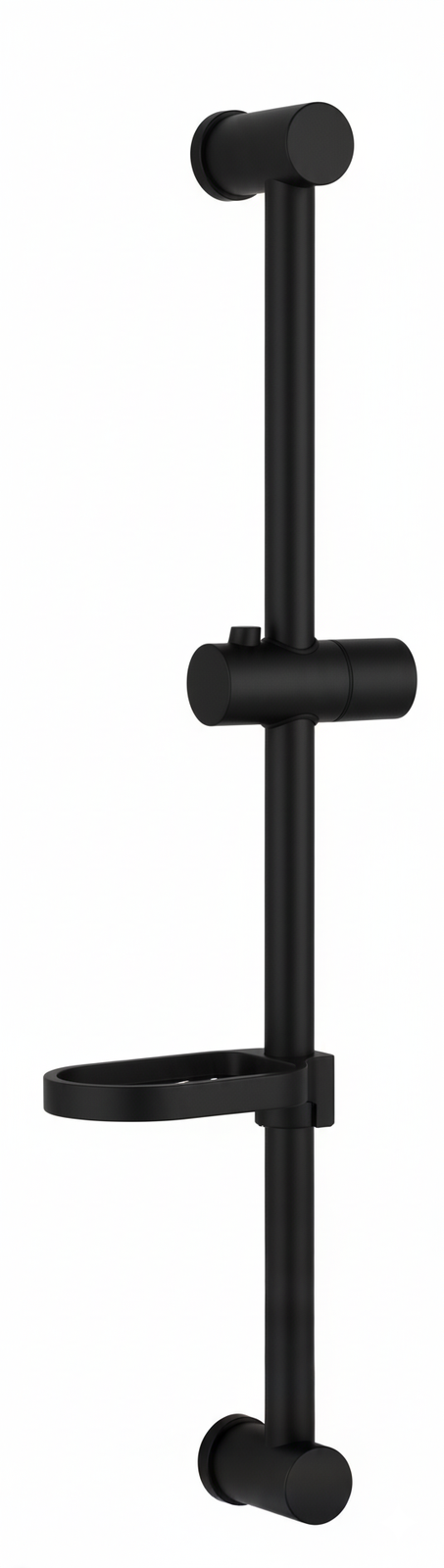 Acc. Barra ajustable 2 s. con jabonera Ducha  Negro mate SB4016NM Griferias Borras