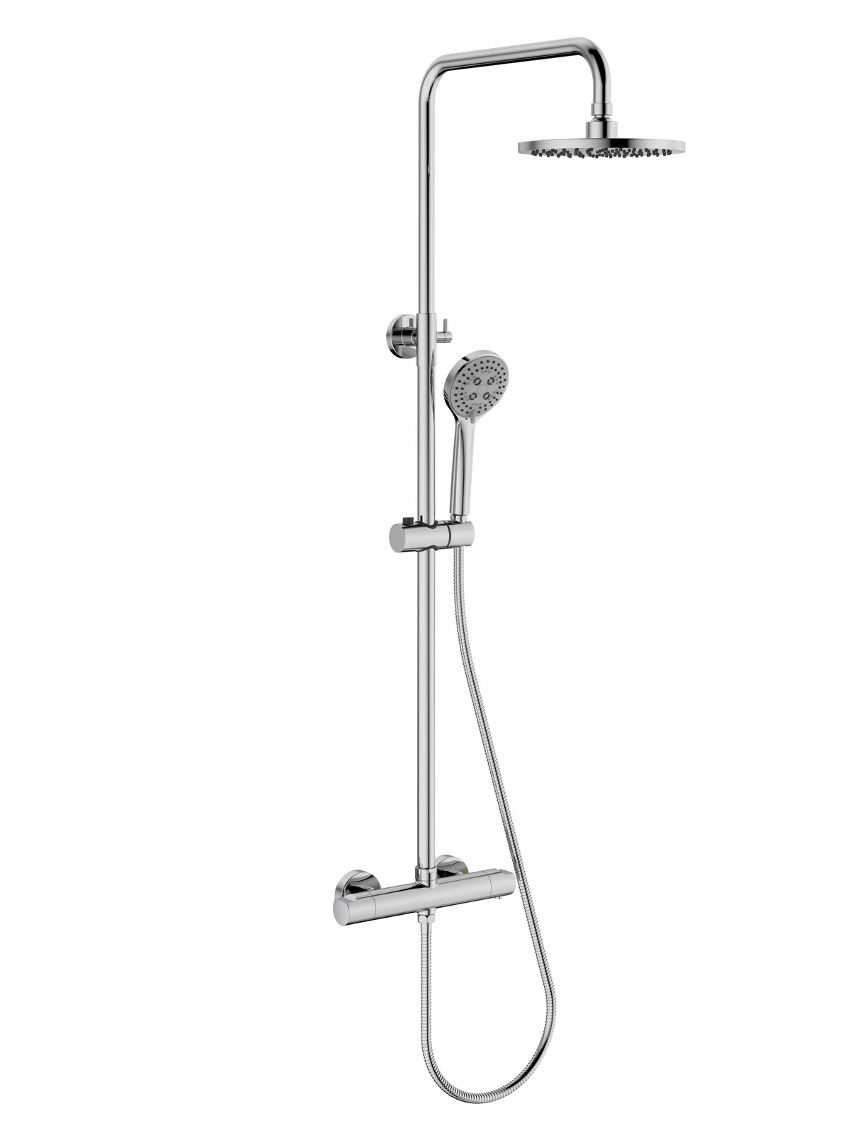 Termost�tica ducha columna 2V. THERM-BO telesc. Roc. Red. 250mm INOX cromado TAL607C Griferias Borras