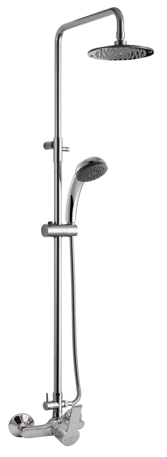 Monomando ducha columna 2V. Tokio telesc. Roc. Red. 250mm INOX cromado TOK29847C Griferias Borras