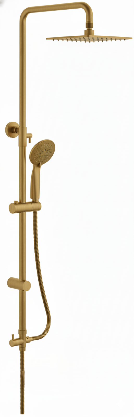 Columna  UNI telesc. roc. cuadrado. 250mm INOX Dorado cepillado UNI524TG Griferias Borras