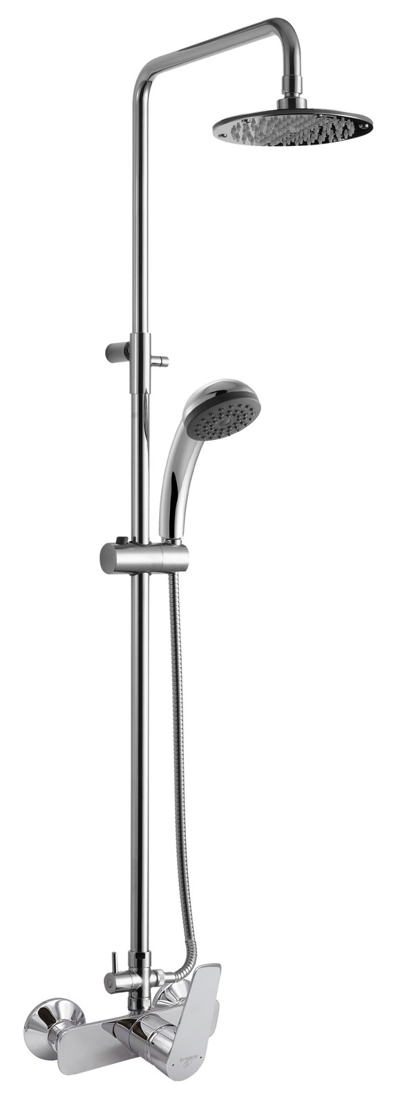 Monomando ducha columna 2V. Shataff telesc. Roc. Red. 250mm INOX cromado VAR29947C Griferias Borras